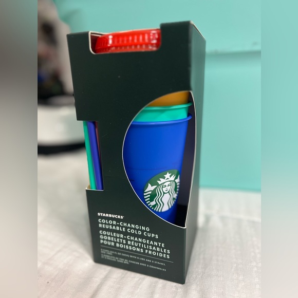 New in box Starbucks Reusable Color Changing Cold Cups (5 Pieces) - Picture 6 of 10